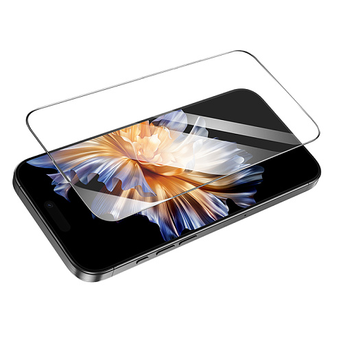 Защитное стекло для iPhone 15/16, A34 Slim, HOCO, Full screen HD tempered glass 0.2mm, черное