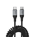 Кабель Type-C на Type-C, HOCO, X121, витой, 1.5м, 60W, черный