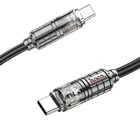 Кабель Type-C на Type-C, HOCO, U122, 60W, 1.2м, черный