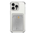 Чехол силиконовый для iPhone 15 Pro Max (6.7), с карманом для карты, с защитой камеры, X-CASE, прозрачный