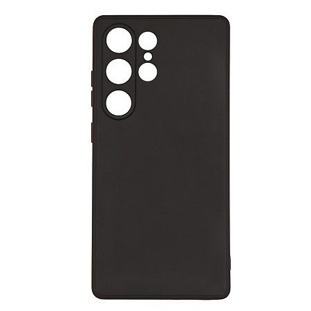 Чехол силиконовый для Samsung Galaxy S24 Ultra, с микрофиброй внутри, с защитой камеры, X-CASE, черный