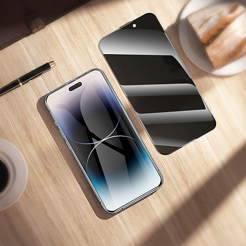 Защитное стекло для iPhone 14 Pro Max, G777 Plus, HOCO, anti-static, антишпион, черное
