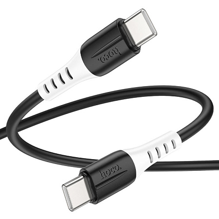 Кабель Type-C на Type-C, HOCO, X82, силиконовый, 1м, 60W, черный