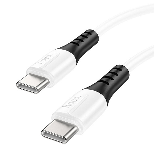 Кабель Type-C на Type-C, HOCO, X82, силиконовый, 1м, 60W, белый