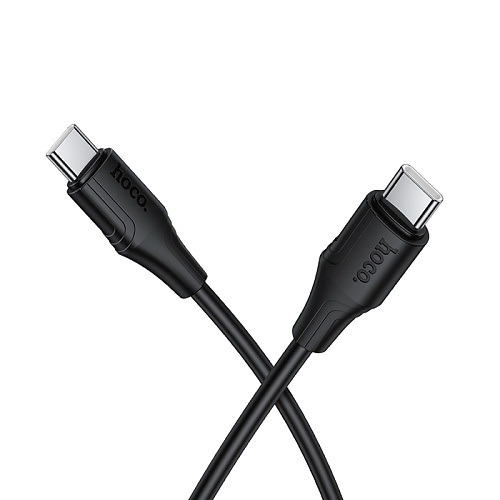 Кабель Type-C на Type-C, HOCO, X124, силиконовый, 1м, 60W, черный