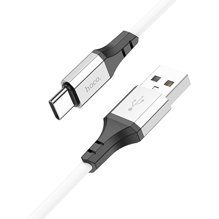 USB Кабель Type-C, HOCO, X86, 1м, силиконовый, белый