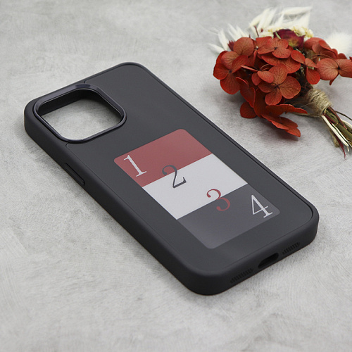 Чехол-накладка для iPhone 15 Pro Max, с экраном, без лого, X-CASE, черный