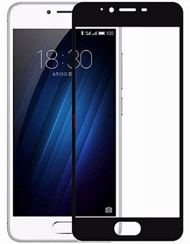 Защитное стекло на Meizu Pro 6, Silk Screen 2.5D, черный, X-CASE
