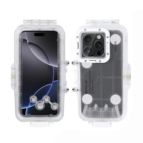 Чехол для дайвинга для IPhone 16 Pro, 40 м погружение, вакуумный, PULUZ