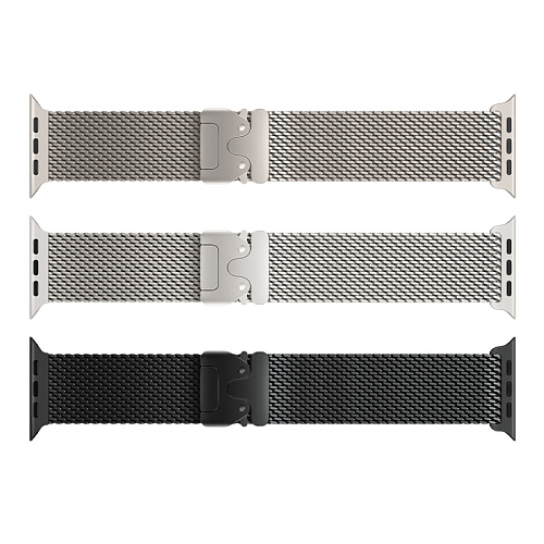 Ремешок на руку для Apple Watch 44/45/46/49 мм, HOCO, WA33, Milanese loop, застежка зонтиком, черный
