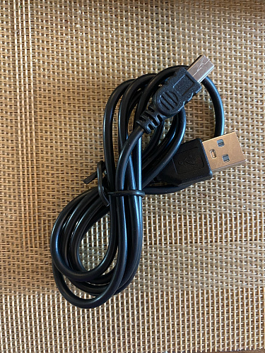 USB дата кабель Mini Usb, 1 метр, удлиненный разъем 10 мм, черный