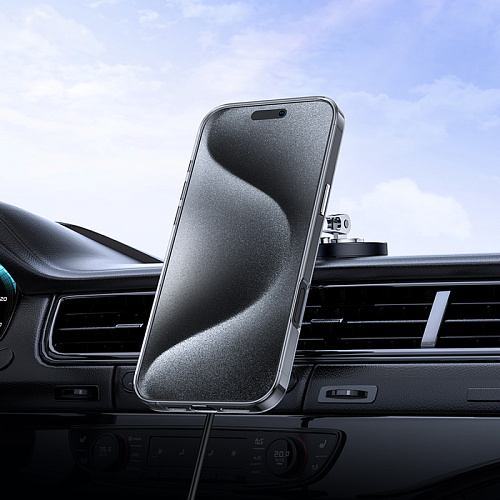 Чехол для iPhone 16 Pro, PC+TPU, Магнитный (MagSafe), AS4, HOCO, прозрачный