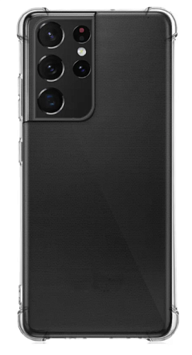 Чехол силиконовый для Samsung Galaxy S21 Ultra/S30 Ultra, усиленные края, с защитой камеры, X-CASE, прозрачный