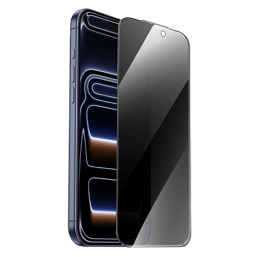 Защитное стекло для iPhone 17 Pro, G777 Plus, HOCO, anti-static, антишпион, черное