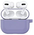 Чехол силиконовый для Airpods Pro/Pro 2, X-CASE, лиловый с карабином (Lilac)