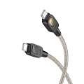 Кабель Type-C на Type-C, HOCO, U124, 1.2м, 60W, черный