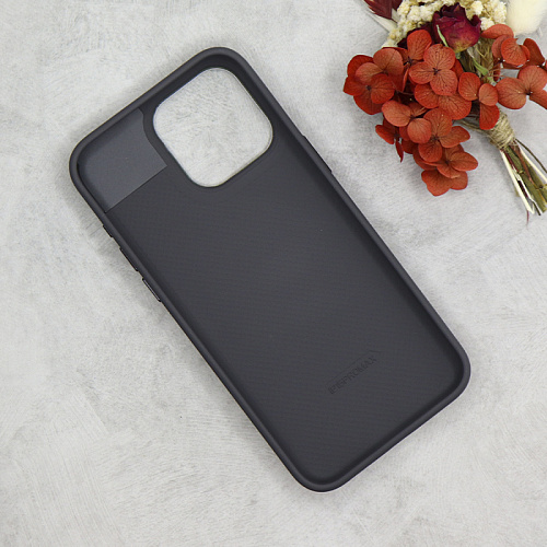 Чехол-накладка для iPhone 15 Pro Max, с экраном, без лого, X-CASE, черный