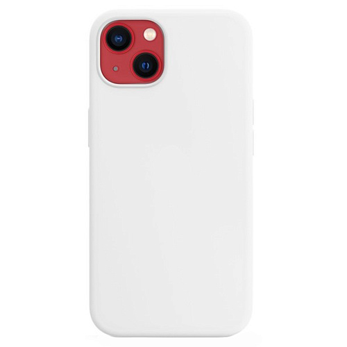 Чехол - накладка для iPhone 13, Silicon Case, без лого, белый