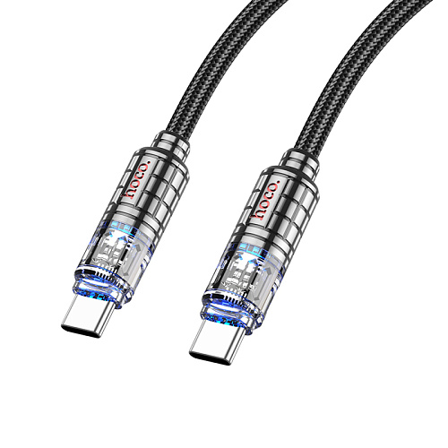 Кабель Type-C на Type-C, HOCO, U122, 60W, 1.2м, черный
