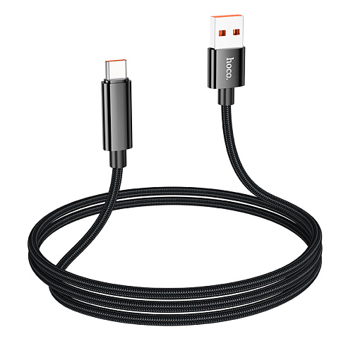 USB Кабель Type-C, HOCO, U125, 1.2м, 5A с дисплеем, черный