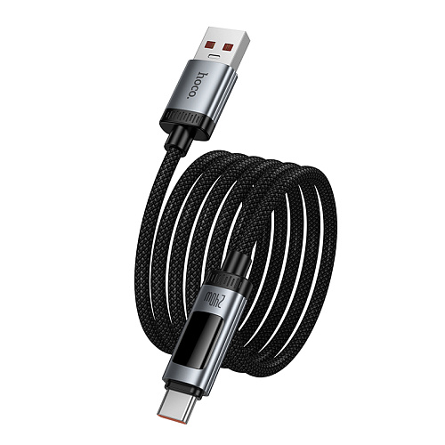 Кабель Type-C на Type-C, HOCO, U148, 240W, 1.2м, с дисплеем, черный