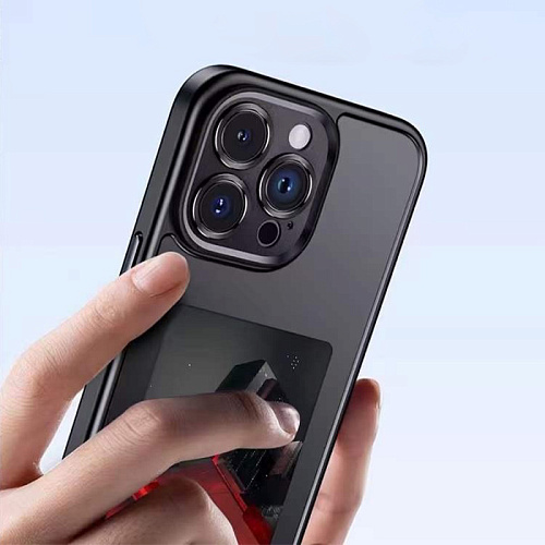 Чехол-накладка для iPhone 15 Pro Max, с экраном, без лого, X-CASE, черный