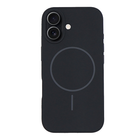 Чехол-накладка для iPhone 17, Silicon Case, магнитный (MagSafe), без лого, X-CASE, черный