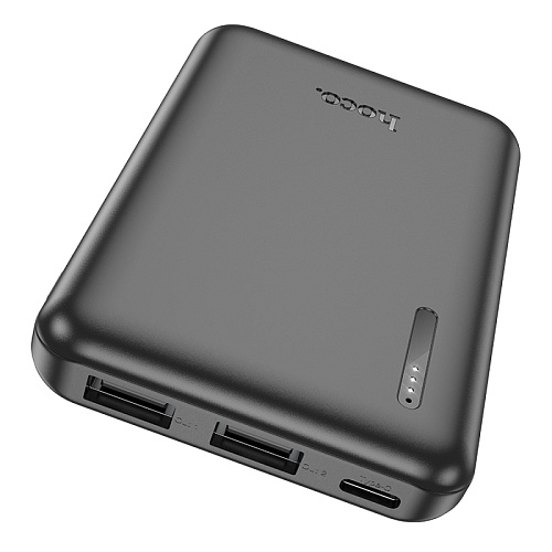 Универсальный Доп. Аккумулятор 5000mAh, J115, HOCO, выход: 2 USB: 5V/2, черный