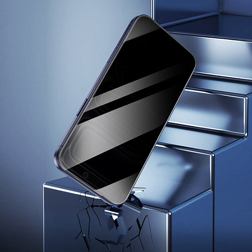 Защитное стекло для iPhone 17 Pro, G777 Plus, HOCO, anti-static, антишпион, черное