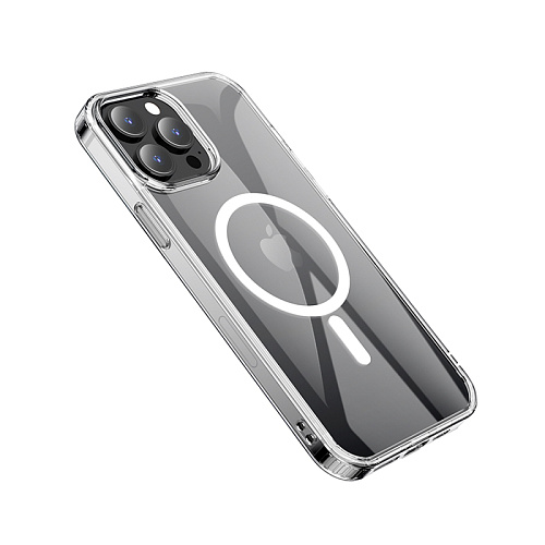 Чехол силиконовый для iPhone 14 Pro (6.1), Магнитный (MagSafe), X-CASE, прозрачный