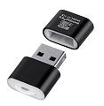 Картридер USB Micro SD, CR-01, черный
