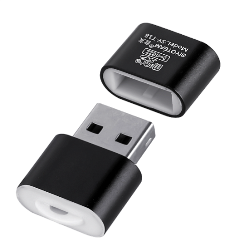Картридер USB Micro SD, CR-01, черный