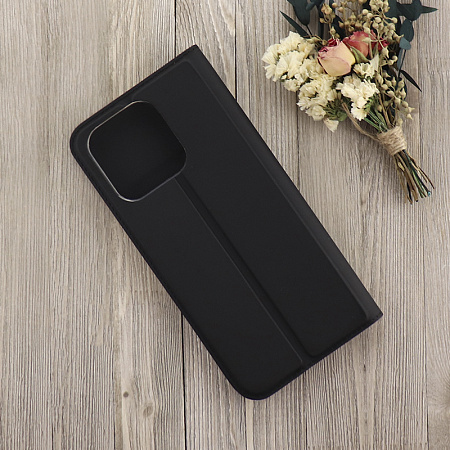 Чехол-книжка для Xiaomi Redmi 10C/Poco C40, X-CASE, боковой, черный