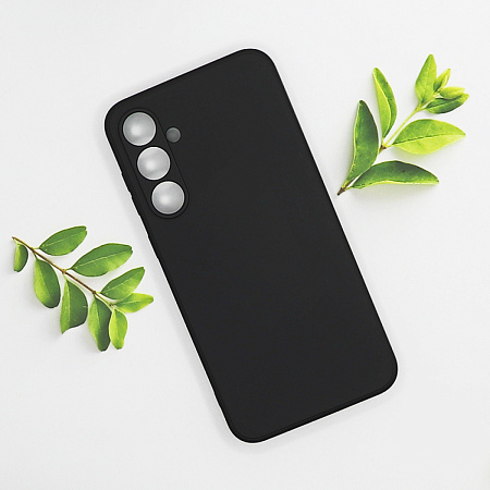 Чехол силиконовый для Samsung Galaxy S23FE, с защитой камеры, X-CASE, черный