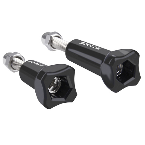 Комплект болтов для крепления GoPro и других экшн камер, 2 шт (длинный и короткий), PULUZ, черный