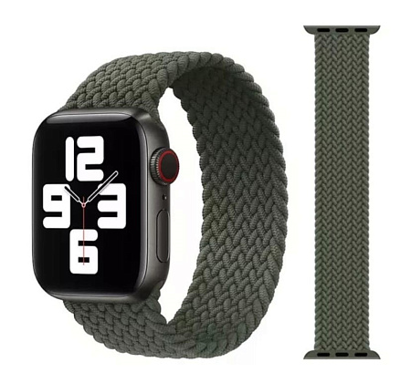 Ремешок на руку для Apple Watch 38/40/41 мм, нейлоновый эластичный №8, хаки