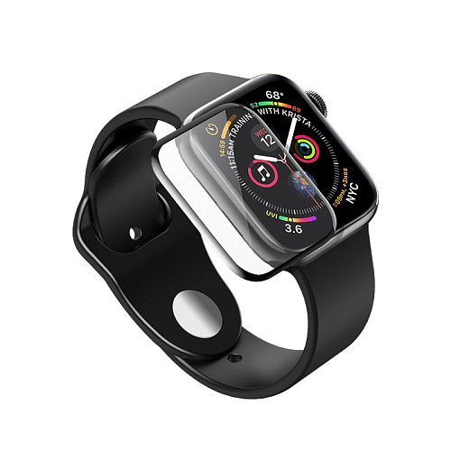 Защитное стекло на Apple Watch, HOCO, 38mm, 3D, черное