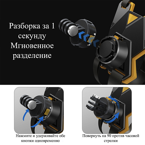 Магнитное быстроразъемное крепление на мотоциклетный шлем для GoPro и других экшн камер, PULUZ, черный