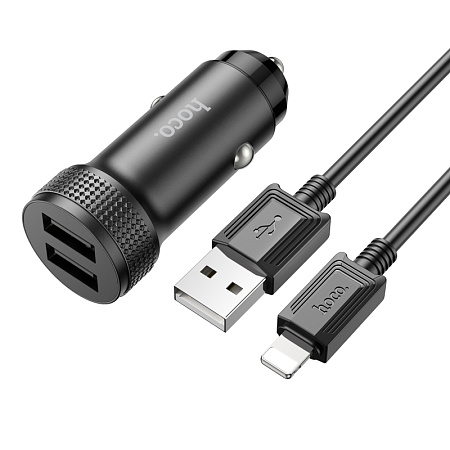 , 2 USB 2.4A (Z49), usb  lightning, HOCO, 