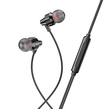 Проводные наушники M90, Type-C, Delight wire-controlled earphones with microphone, HOCO, вакуумные, черные
