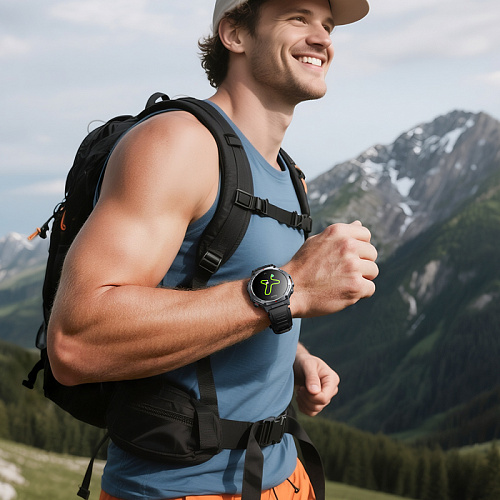 Умные часы Y37 Smart watch Hoco с поддержкой звонков и GPS, черные