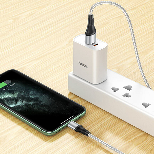 USB Кабель Micro, HOCO, X50, серый
