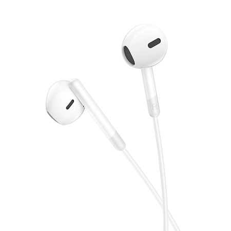 Проводные наушники M109, Pure joy wire control earphones, HOCO, белый