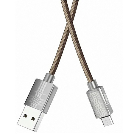 USB Кабель Micro, HOCO, U61, коричневый