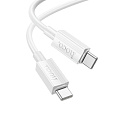 Кабель Type-C на Type-C, HOCO, X107, 1м, 60W, белый