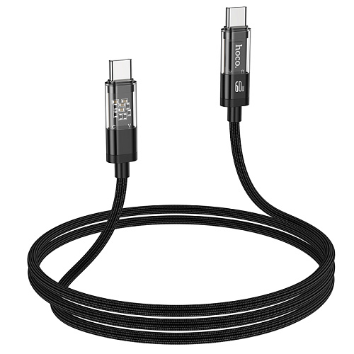 Кабель Type-C на Type-C, HOCO, U116, 60W, 1.2м, черный