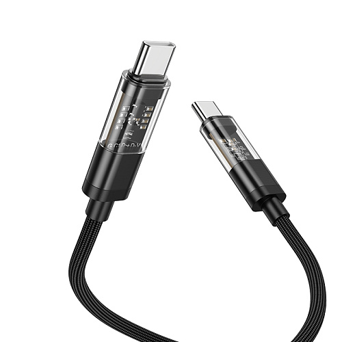 Кабель Type-C на Type-C, HOCO, U116, 60W, 1.2м, черный