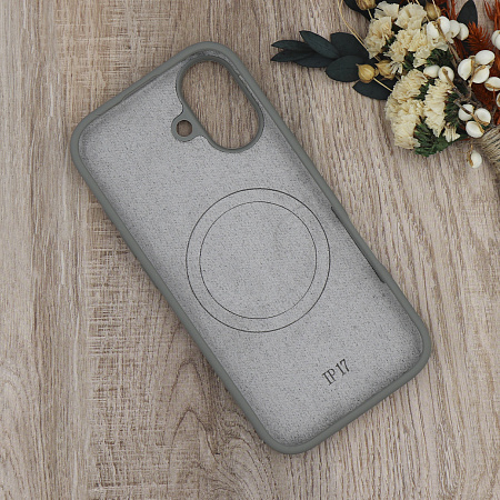 Чехол-накладка для iPhone 17, Silicon Case, магнитный (MagSafe), без лого, X-CASE, серый