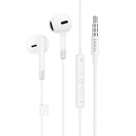 Проводные наушники M109, Pure joy wire control earphones, HOCO, белый