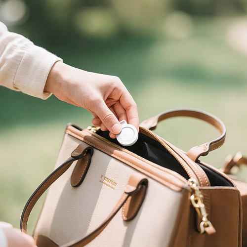 Устройство для поиска вещей E101, синхронизация с Android и IOS, Носо, белый, чехол в комплекте